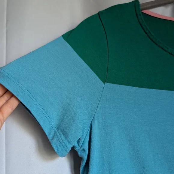 Boden Rainbow Striped Colorblock T-Shirt Short Sleeve 100% Cotton - Picture 7 of 11